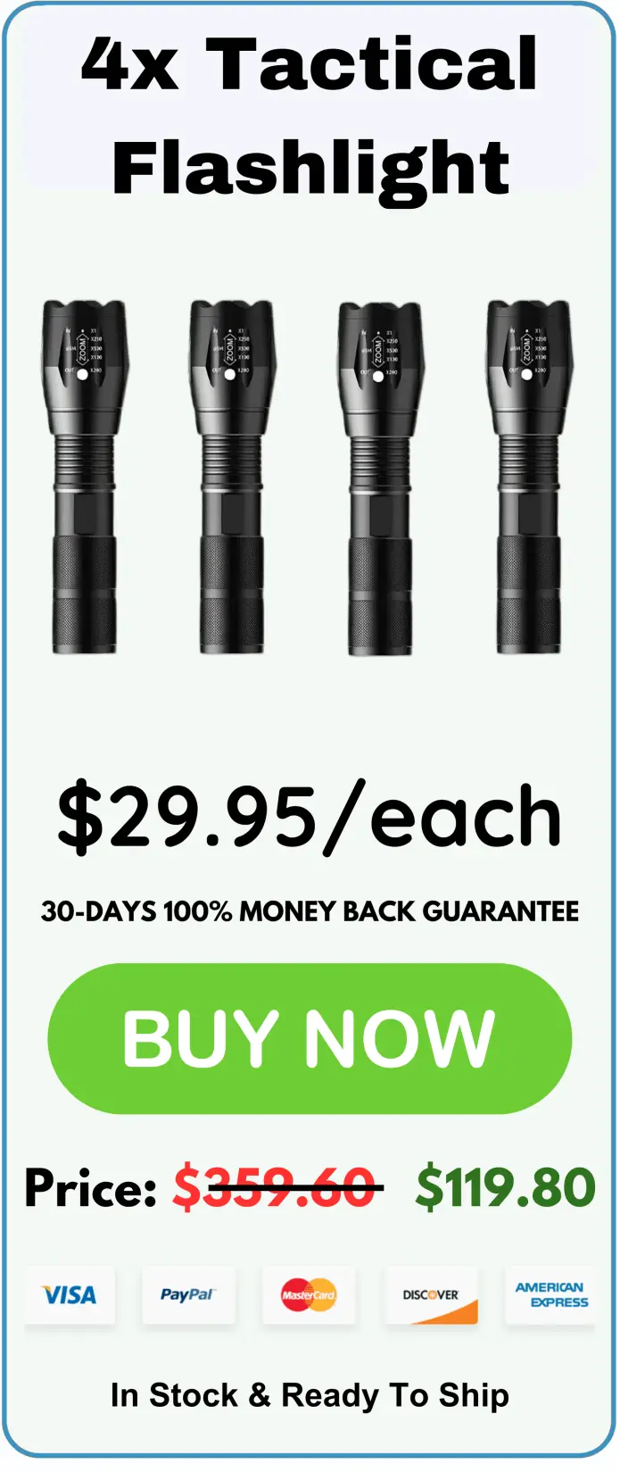 Tactical Flashlight offer package price 